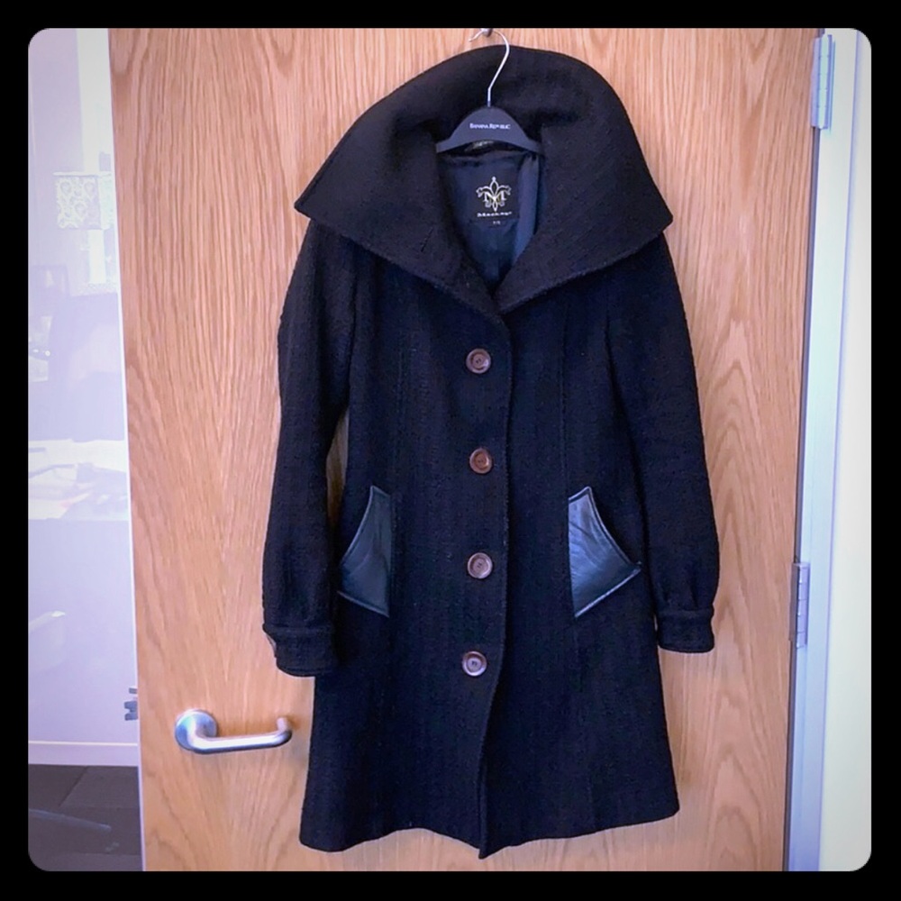 Very cute black Mackage wool coat-small